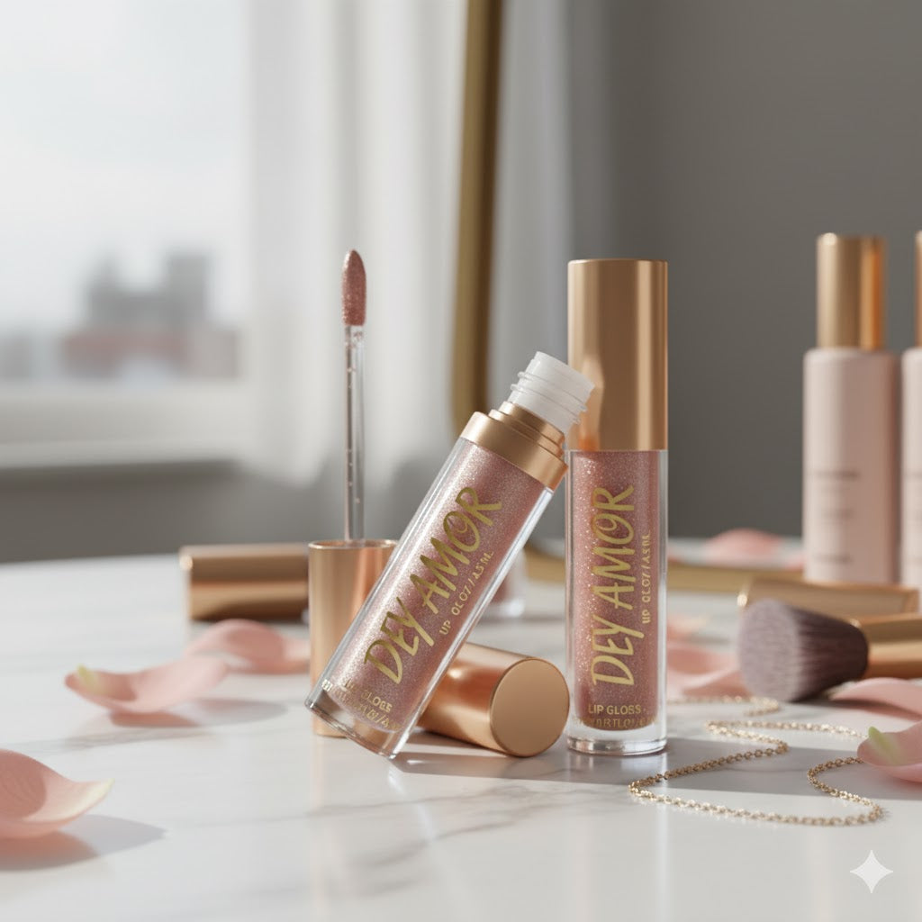 Rose Gold Sparkle Lipgloss